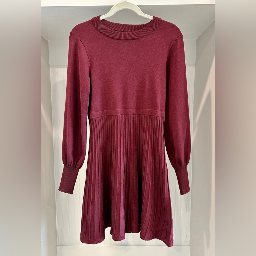 NWOT Shein Maroon Sweater Dress, Size 6